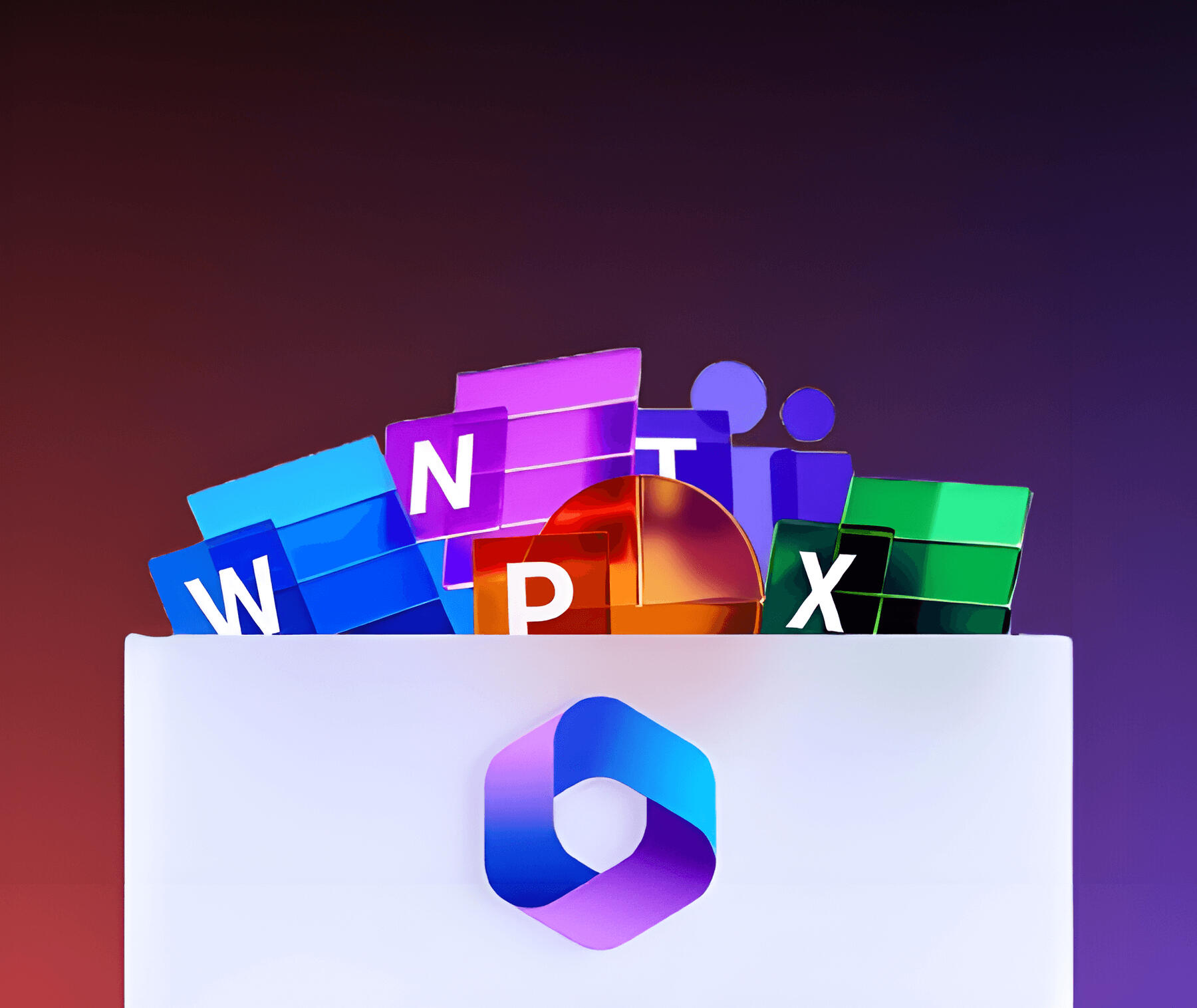 A graphic of various Microsoft cloud service logos